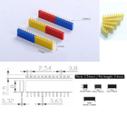 62pcs Colored 2.54mm Single Row Straight Pin Header Female Socket PCB Board Connectors